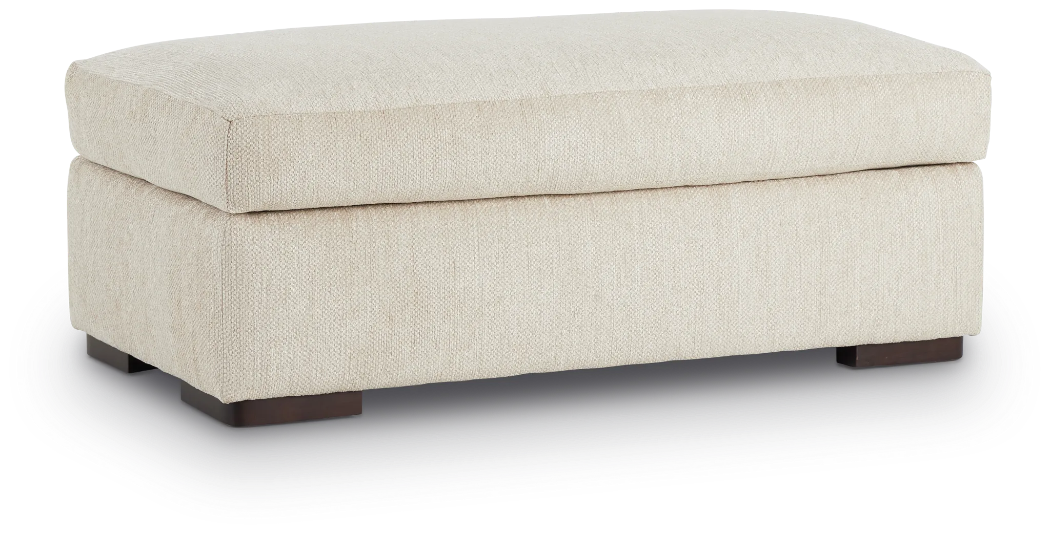 Alpha Beige Fabric Ottoman