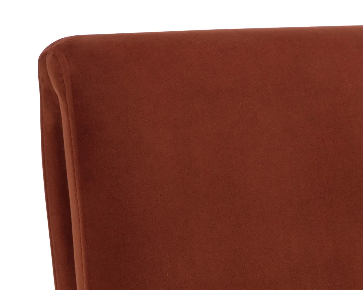 Heron Orange Fabric Upholstered Side Chair