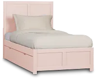 Charleston Pink Panel Bed With 4 Storage Drawers