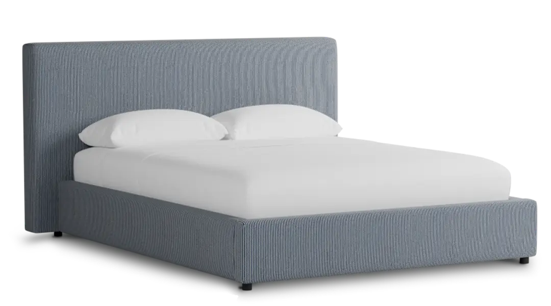 Grayton Lucy Navy 44" Upholstered Platform Bed Grayton Lucy Navy 44" Upholstered Platform Bed