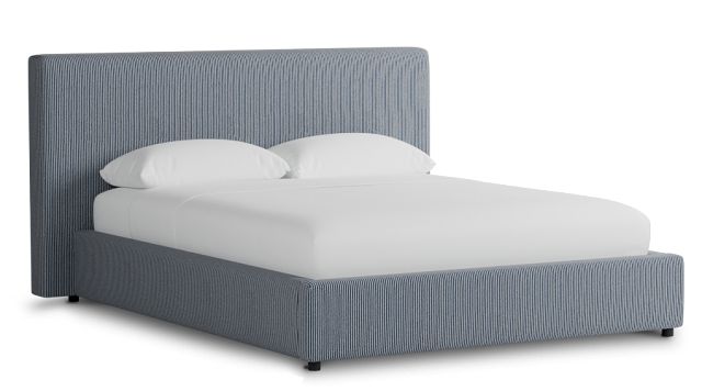 Grayton Lucy Navy 44" Upholstered Platform Bed