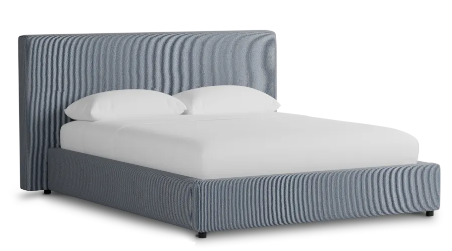 Grayton Lucy Navy 44" Upholstered Platform Bed