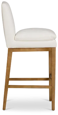 Nixon White 30" Upholstered Barstool