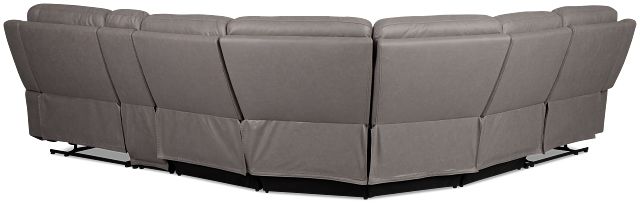 Colton Light Gray Micro Medium Dual Power 2-arm Reclining Sectional