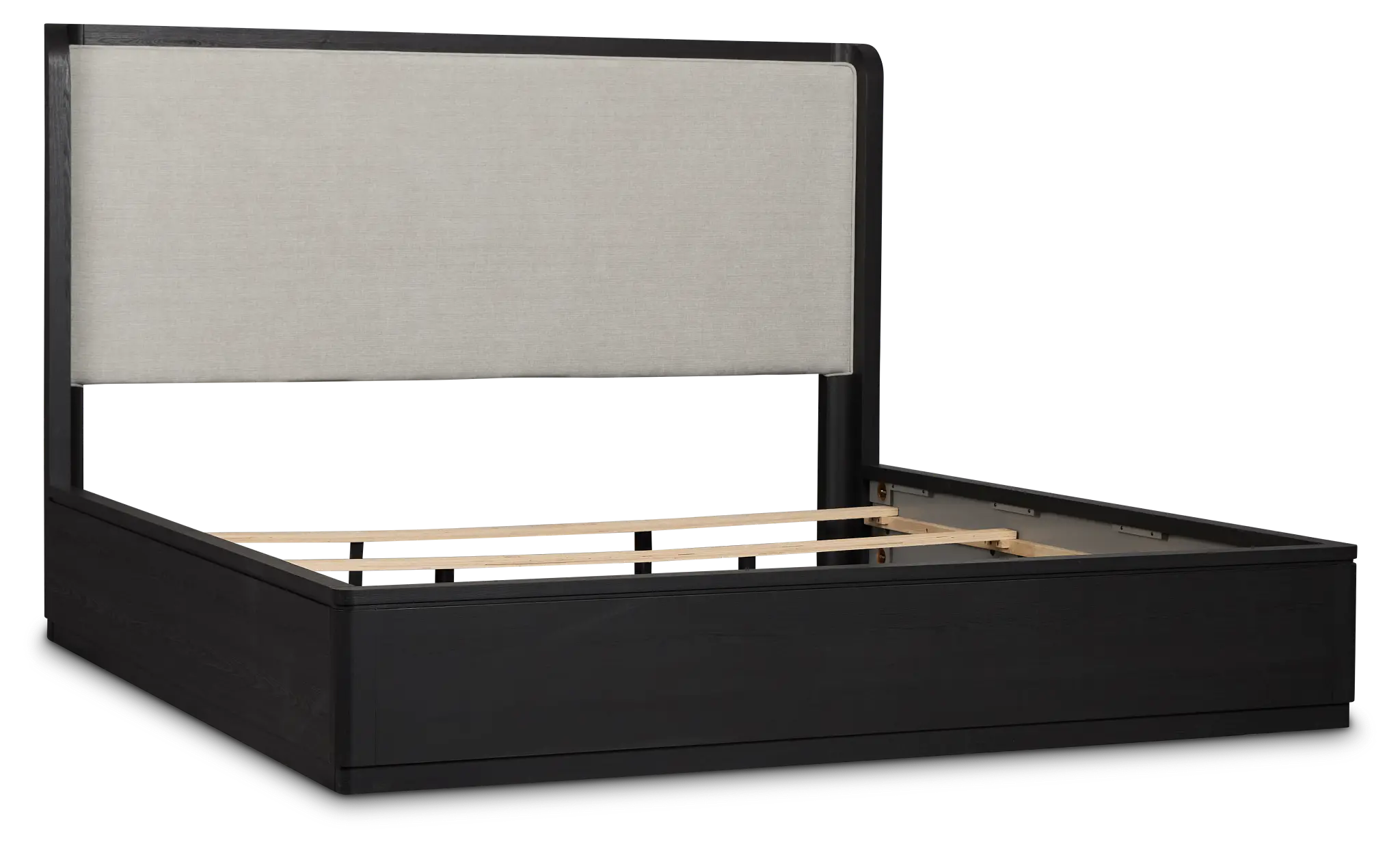 Emory Black Upholstered Platform Bed Emory Black Upholstered Platform Bed