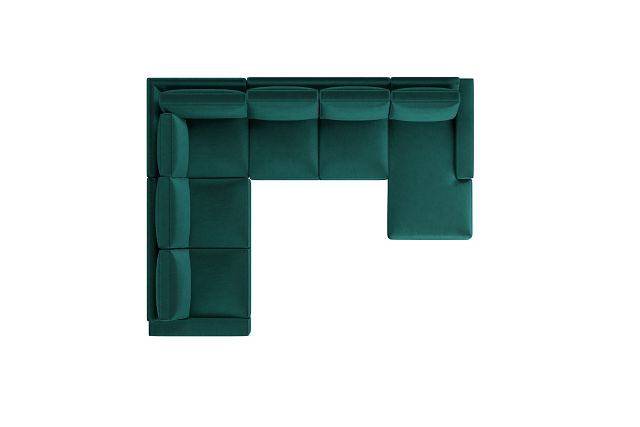 Edgewater Joya Green Medium Right Chaise Sectional