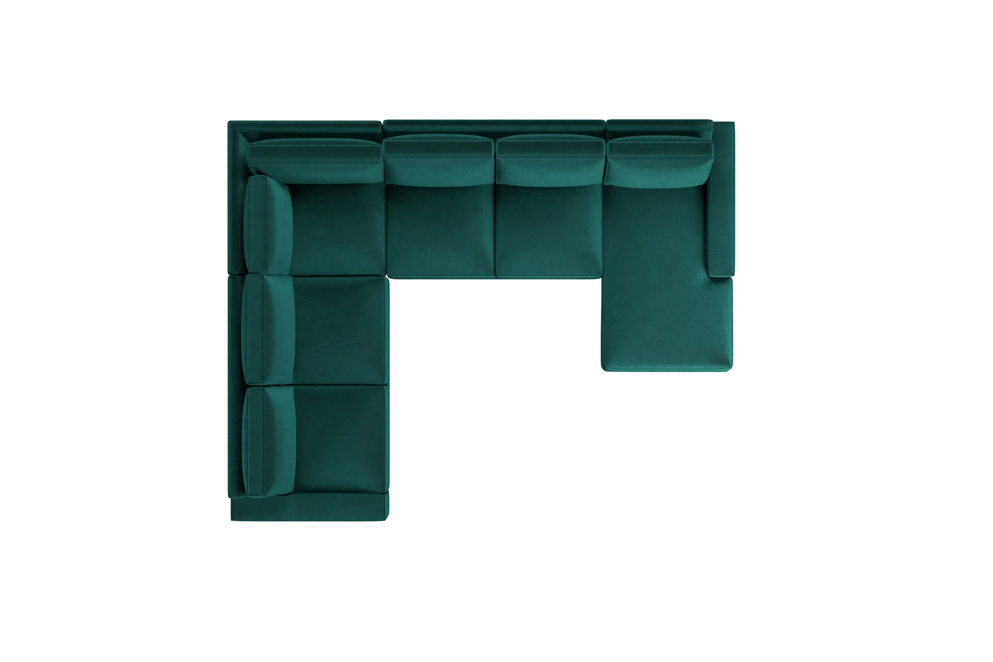 Edgewater Joya Green Medium Right Chaise Sectional