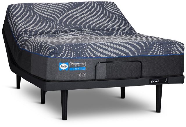 Sealy Posturepedic Plus Hybrid Brenham Soft Ergo Smart Adjustable Mattress Set