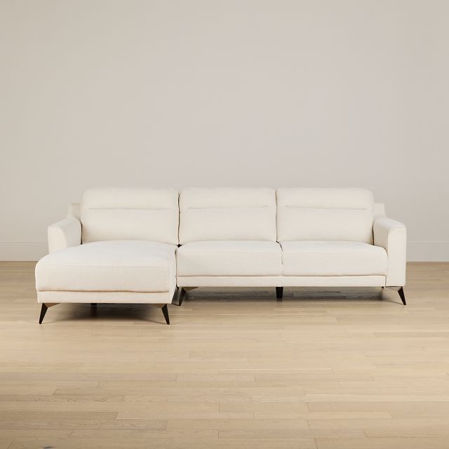 Talia Light Beige Fabric Left Chaise Sectional