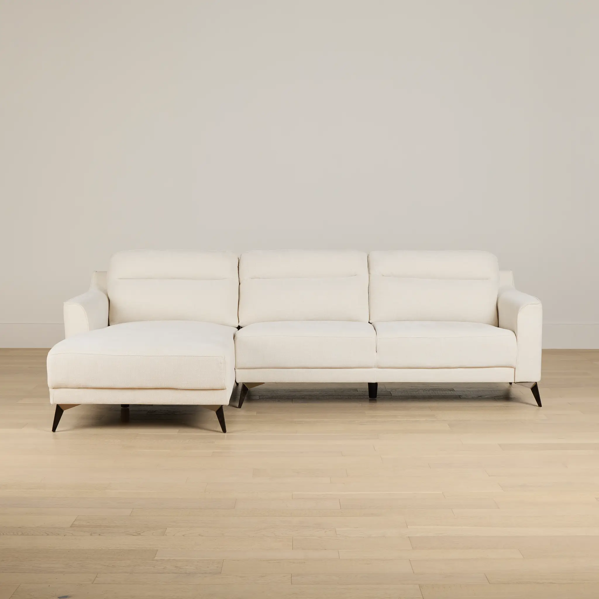 Talia Light Beige Fabric Left Chaise Sectional Talia Light Beige Fabric Left Chaise Sectional