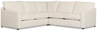 Tate Light Beige Fabric Medium 2-arm Left Facing Sleeper Sectional