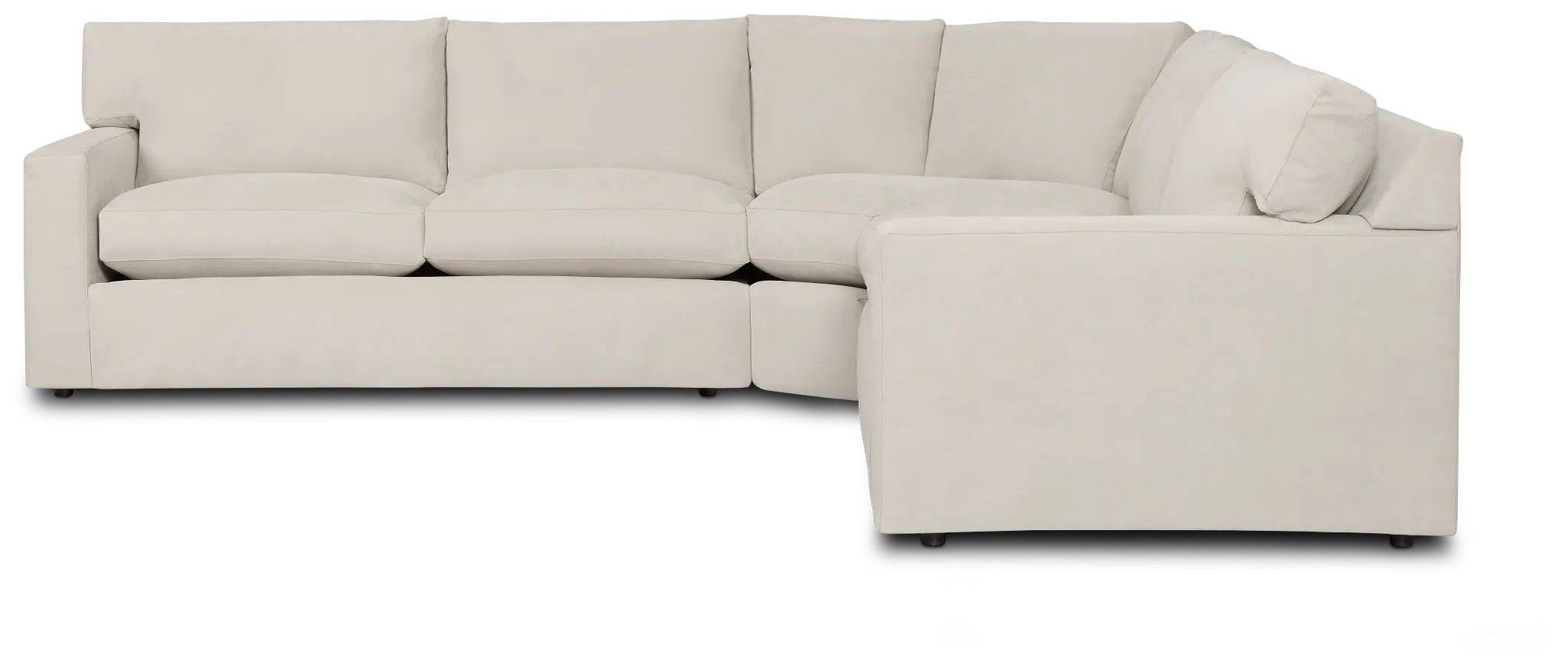 Hudson Gray Fabric Small 2-arm Wedge Sectional Hudson Gray Fabric Small 2-arm Wedge Sectional