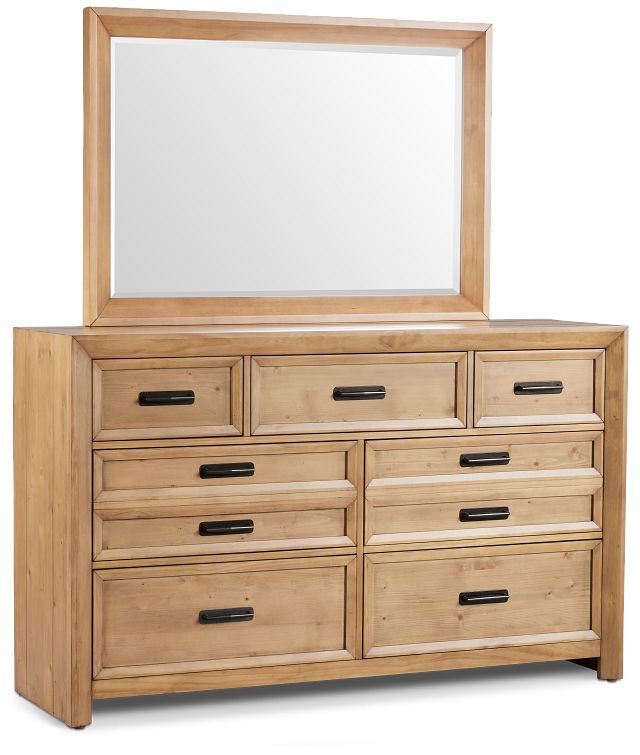 Vail Light Tone Dresser & Mirror