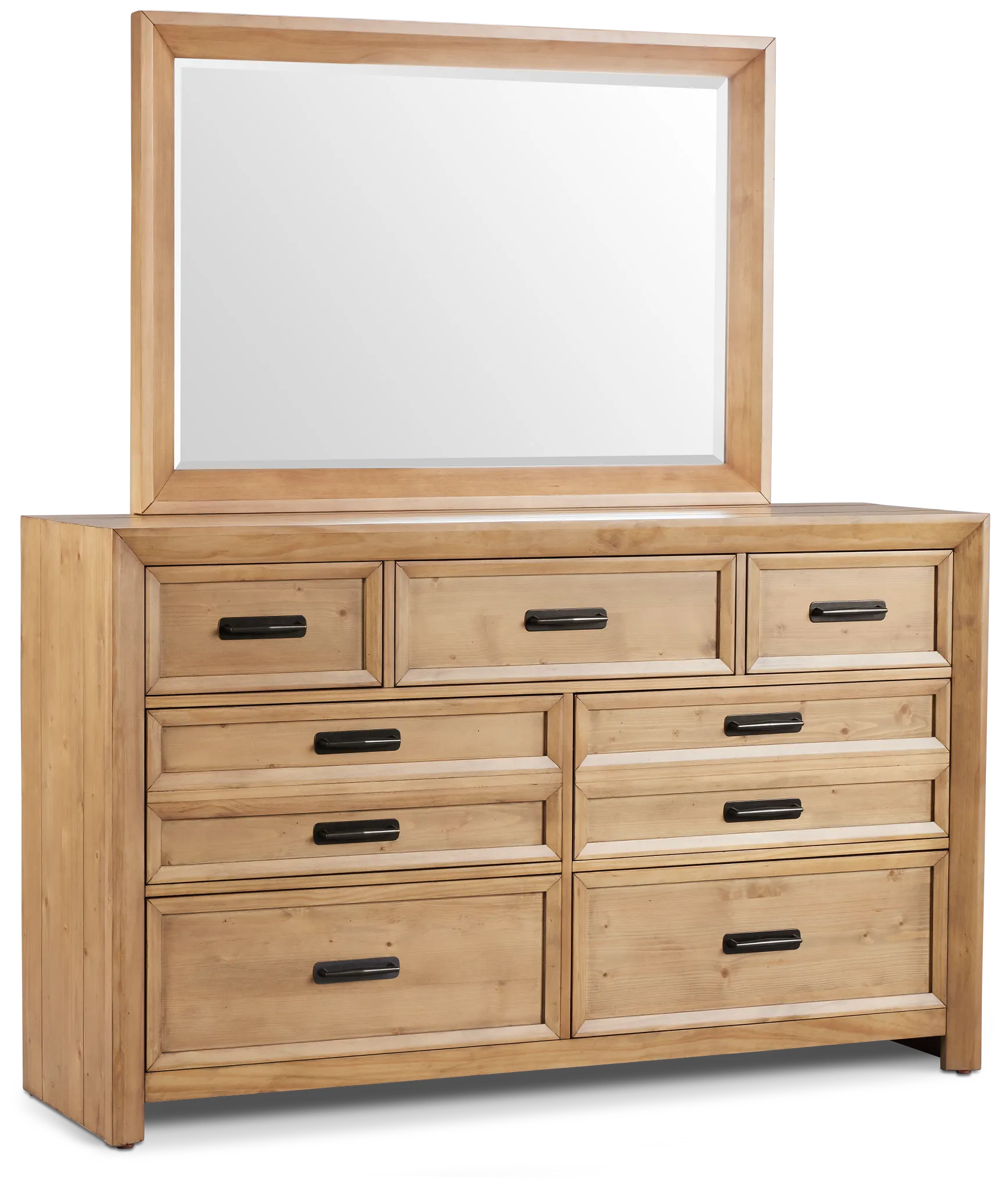 Vail Light Tone Dresser & Mirror