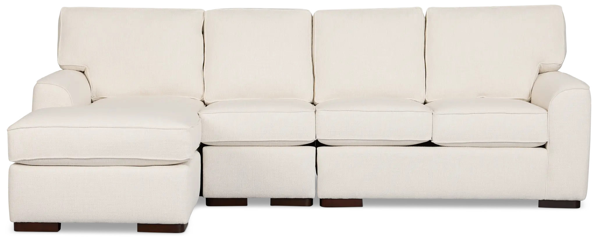 Sinclair Light Beige Fabric Small Left Chaise Sectional Sinclair Light Beige Fabric Small Left Chaise Sectional