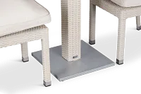 Bahia White 27" Square Table & 2 Chairs