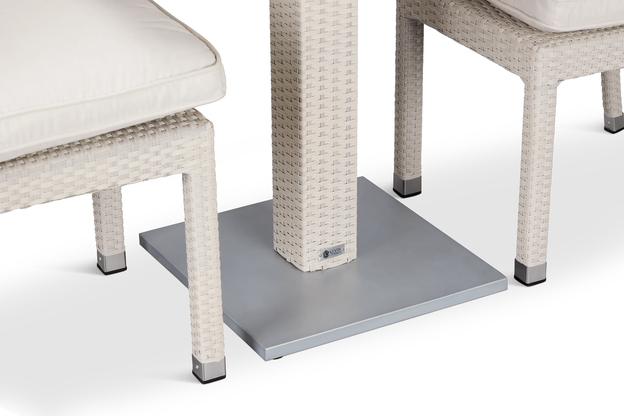 Bahia White 27" Square Table & 2 Chairs