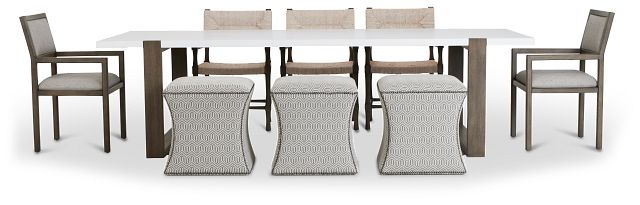 Hadleigh Two-tone Rectangular Table And Mixed Chairs (4)