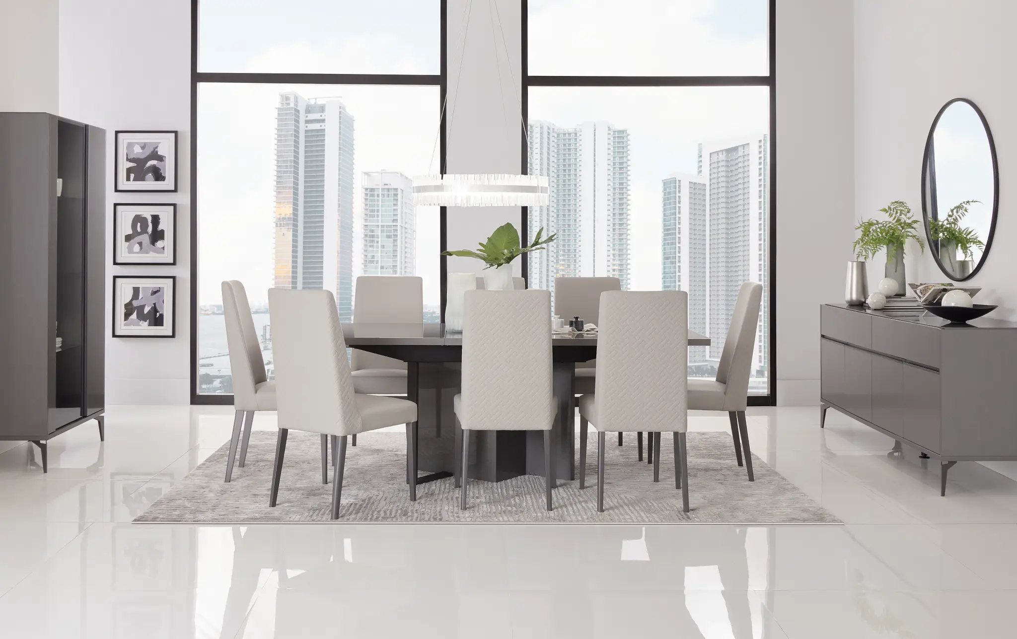 Oslo Gray Extension Rectangular Table Oslo Gray Extension Rectangular Table