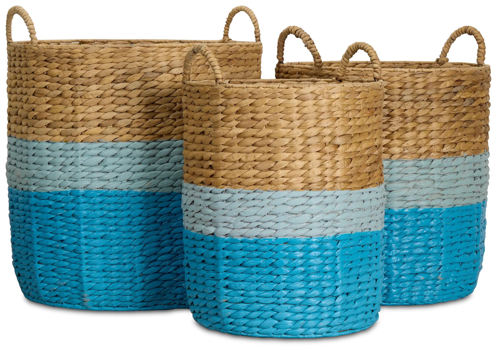 Bailey Set Of 3 Blue Basket Bailey Set Of 3 Blue Basket