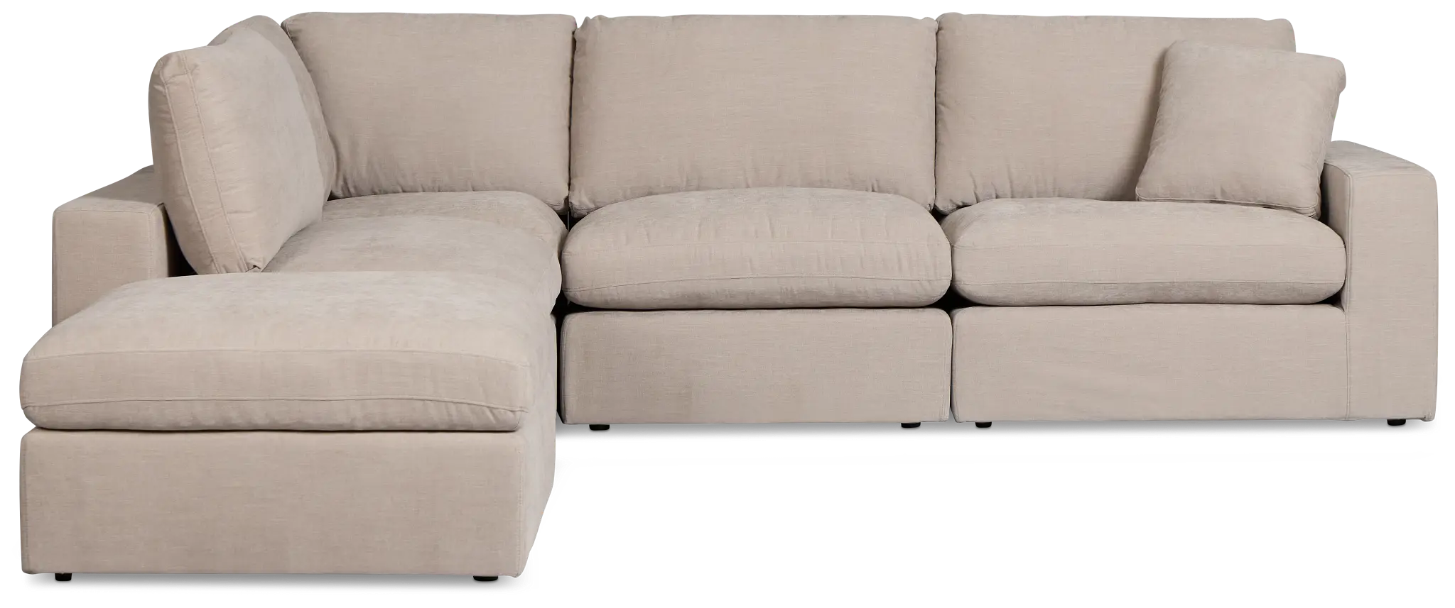 Breeze Taupe Fabric 5pc Bumper Sectional Breeze Taupe Fabric 5pc Bumper Sectional