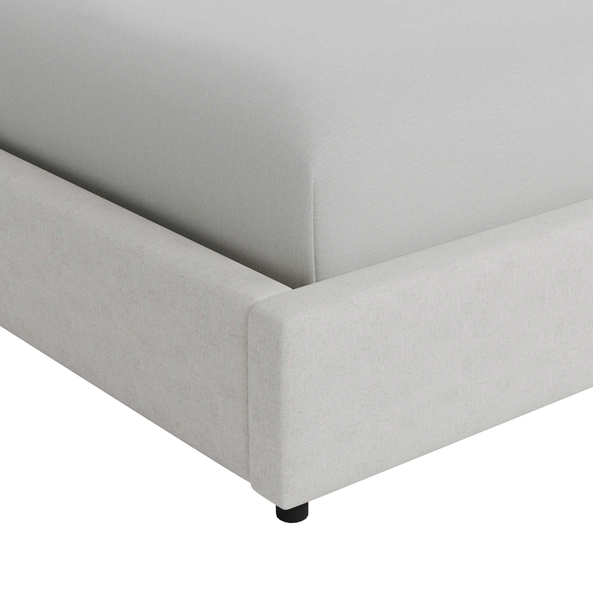 Grayton Linen Light Beige 54" Upholstered Platform Bed