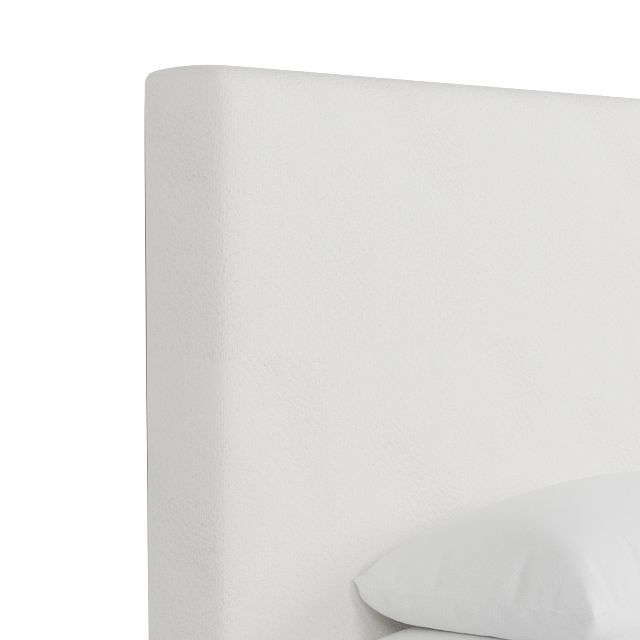 Grayton Sutton White 54" Upholstered Platform Bed