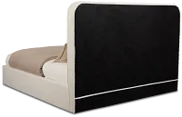 Lyndie Beige Upholstered Platform Bed