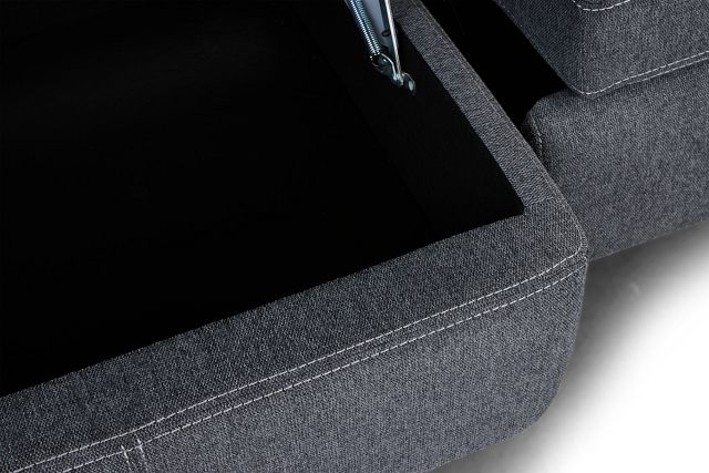 Callum Dark Gray Storage Small Left Chaise Sleeper Sectional