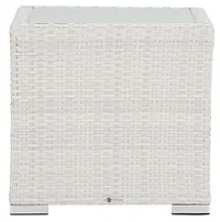 Biscayne White Square End Table