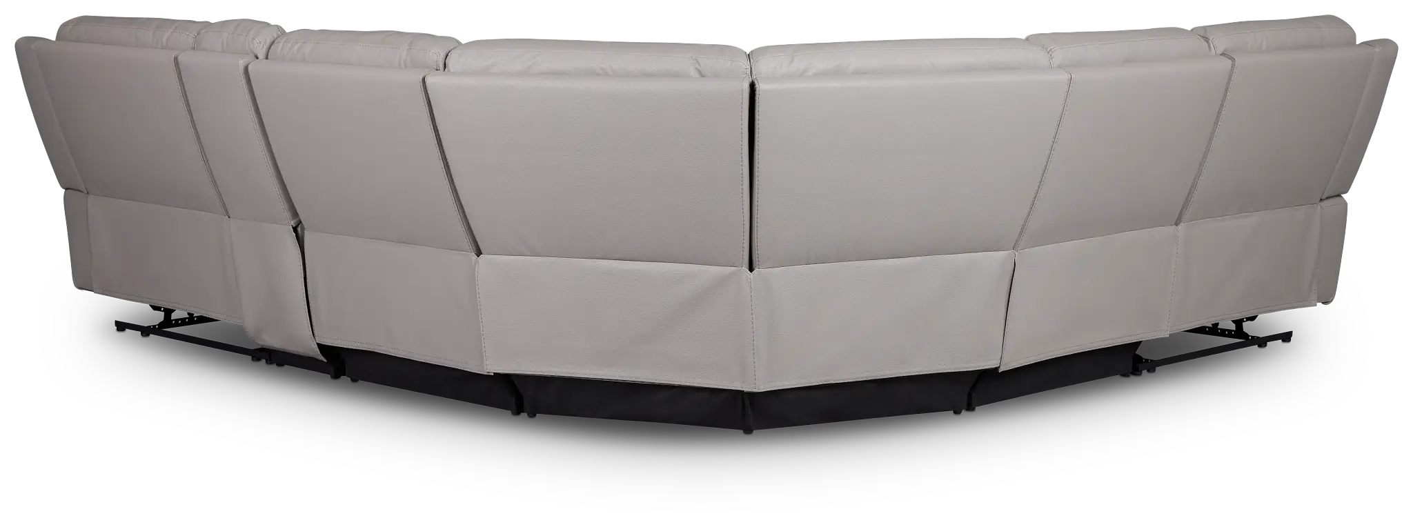 Walker Light Gray Lthr/vinyl Medium Dual Manual 2-arm Sectional Walker Light Gray Lthr/vinyl Medium Dual Manual 2-arm Sectional