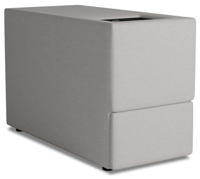 Citymod Light Gray Fabric Itable Media Console With Storage Drawer