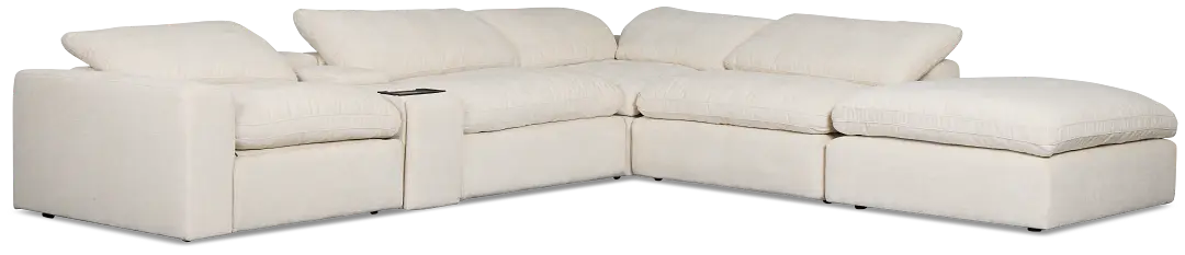 Drift Light Beige Fabric Large Right Bumper Power Reclining Sectional Drift Light Beige Fabric Large Right Bumper Power Reclining Sectional