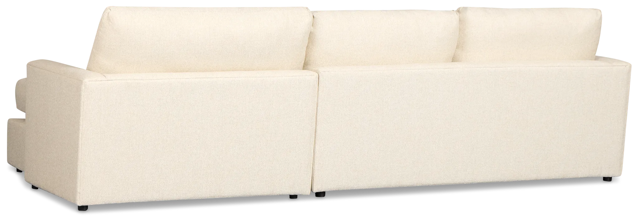 Maxwell Light Beige Fabric Right Chaise Sectional