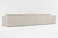 Destin Revenue Beige Fabric 6-piece Modular Sectional