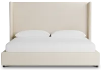 Captiva Merino Light Beige 60" Upholstered Shelter Bed