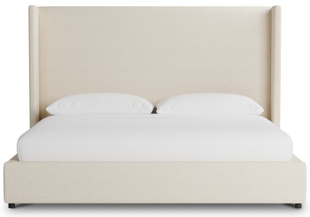 Captiva Merino Light Beige 60" Upholstered Shelter Bed