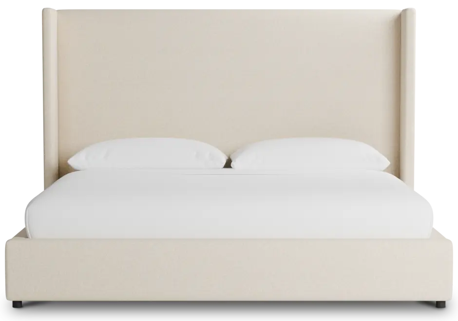 Captiva Merino Light Beige 60" Upholstered Shelter Bed Captiva Merino Light Beige 60" Upholstered Shelter Bed