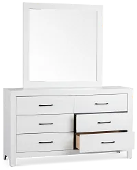 Ollie White Dresser & Mirror