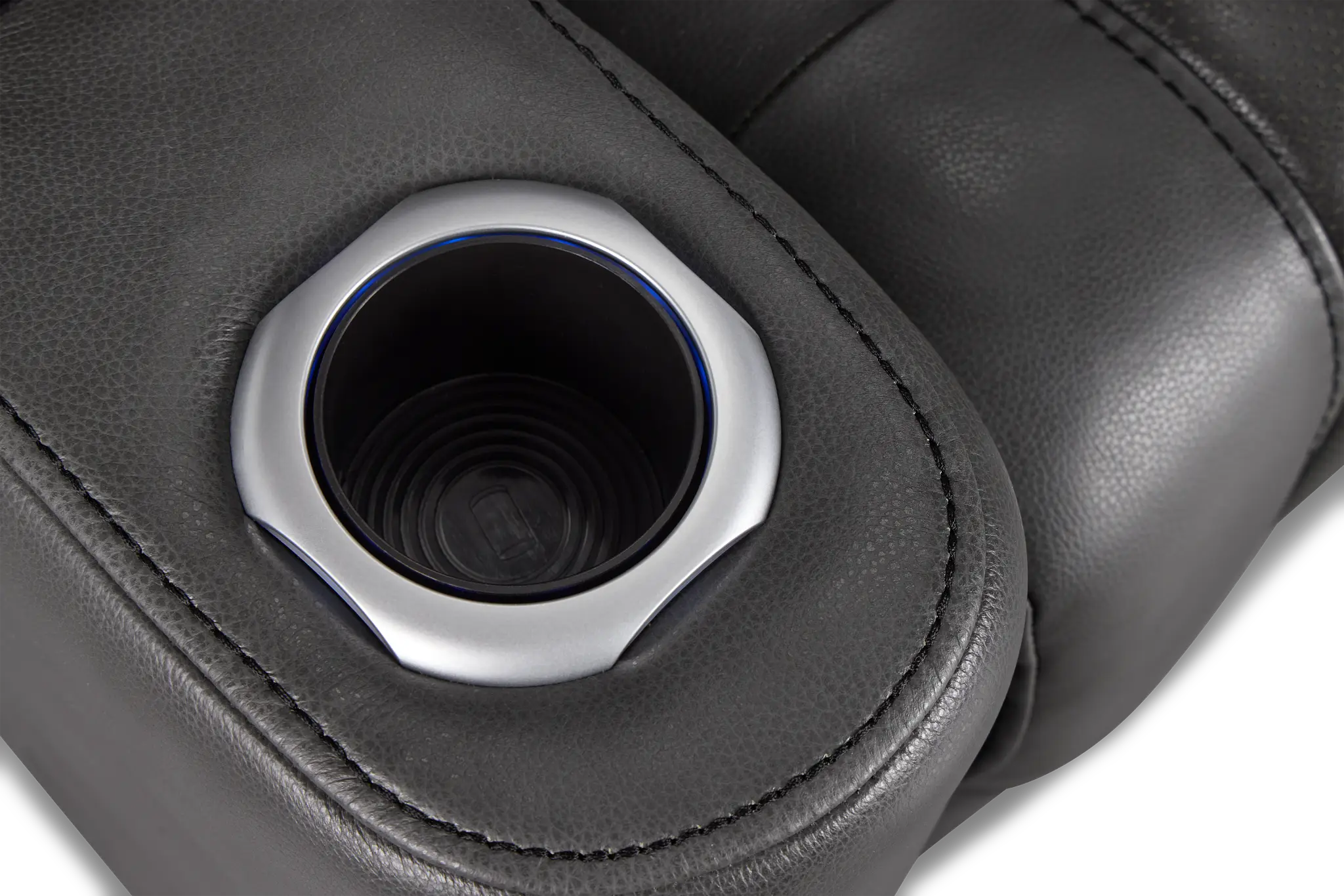 Nova Dark Gray Lthr/vinyl Power Reclining Console Loveseat W/ Massage Nova Dark Gray Lthr/vinyl Power Reclining Console Loveseat W/ Massage