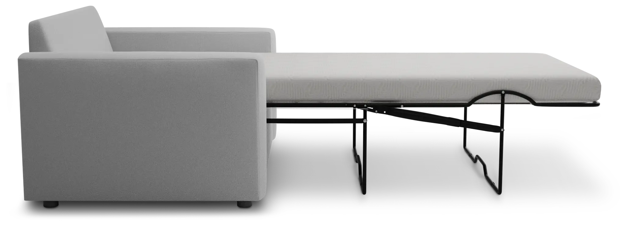 Siesta Suave White Fabric Memory Foam Sleeper Siesta Suave White Fabric Memory Foam Sleeper