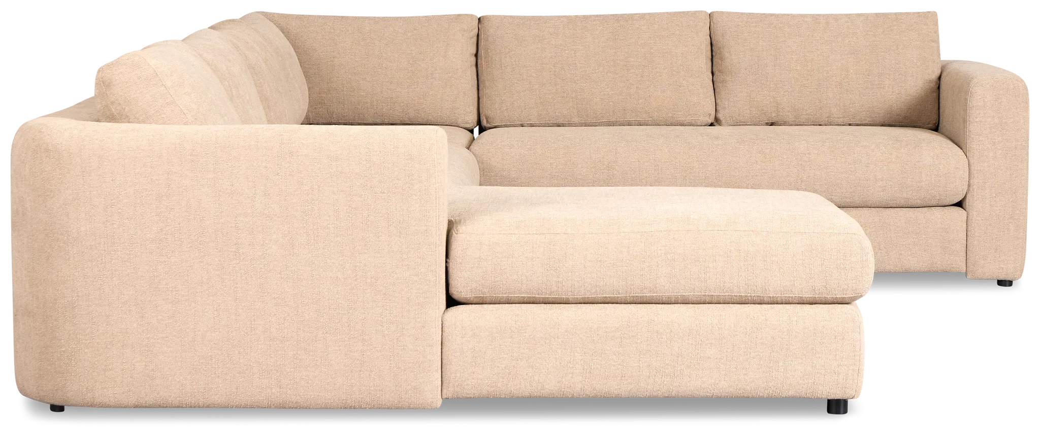 Alma Taupe Fabric Medium Left Chaise Sectional