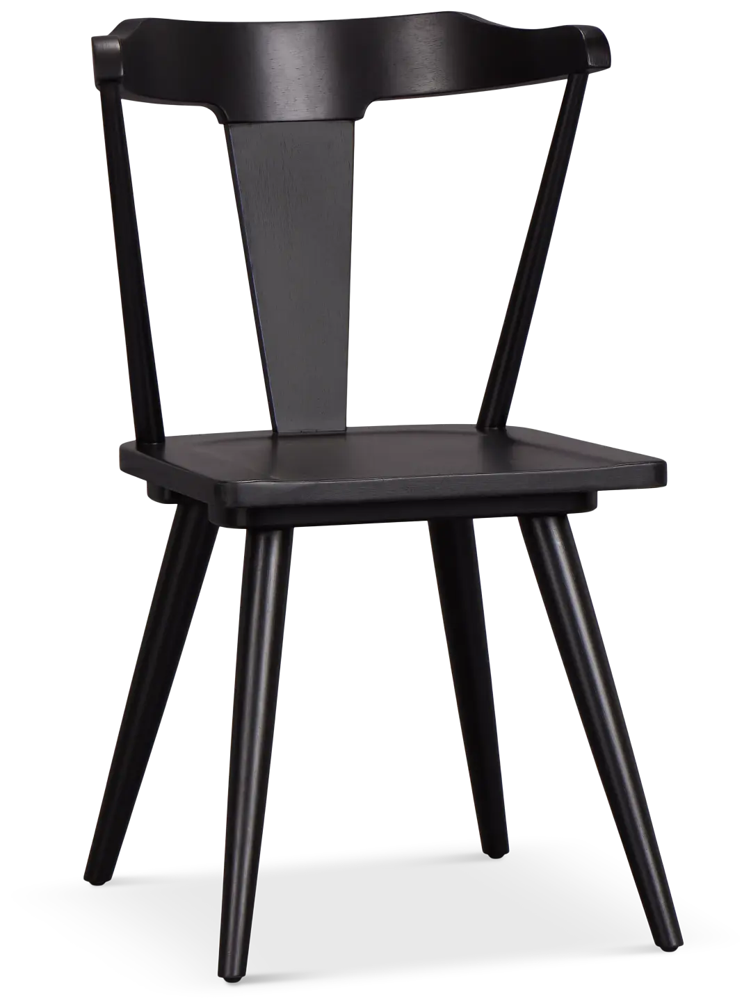 Denton Black Curved Wood Side Chair Denton Black Curved Wood Side Chair