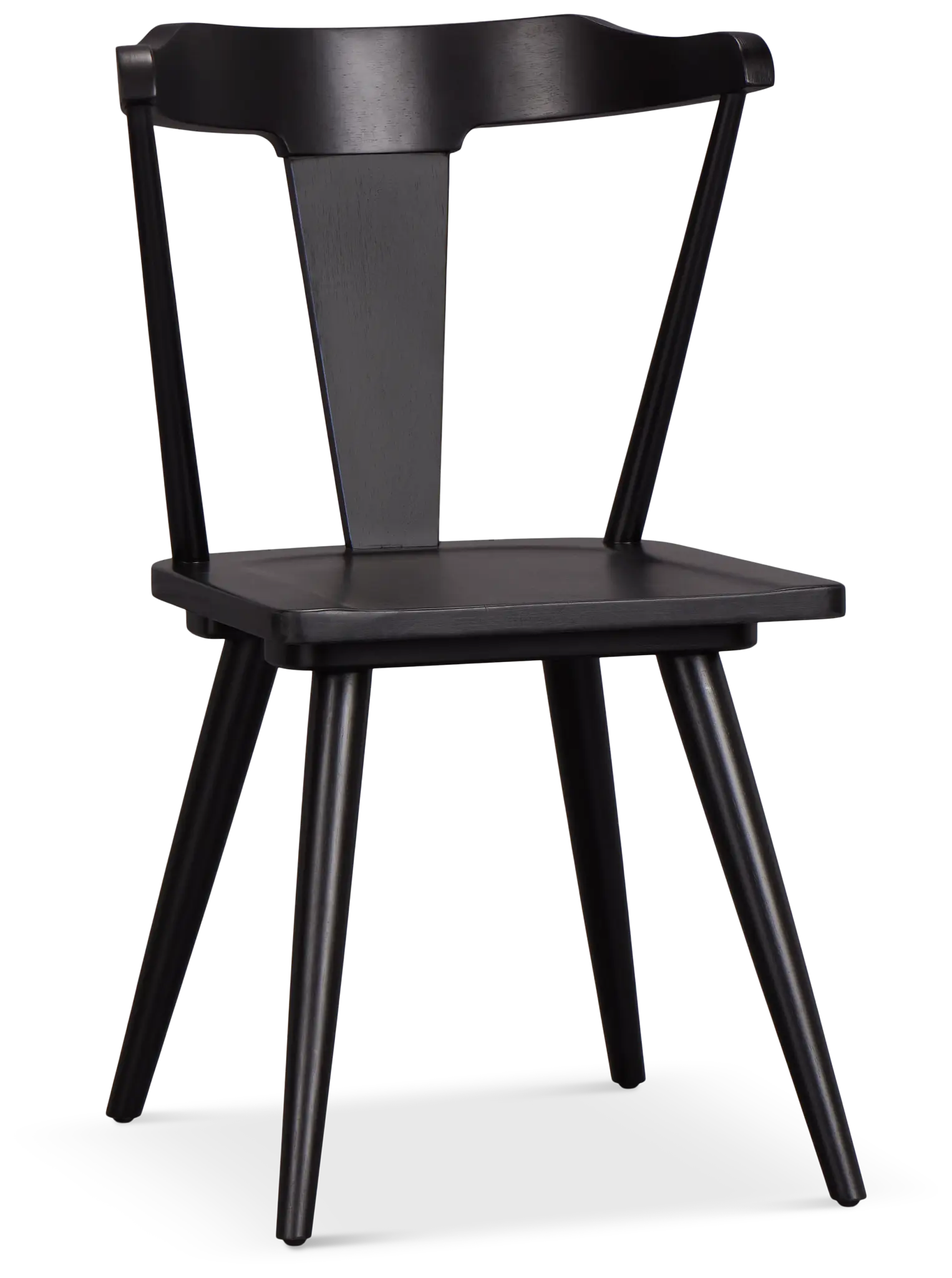 Denton Black Curved Wood Side Chair Denton Black Curved Wood Side Chair