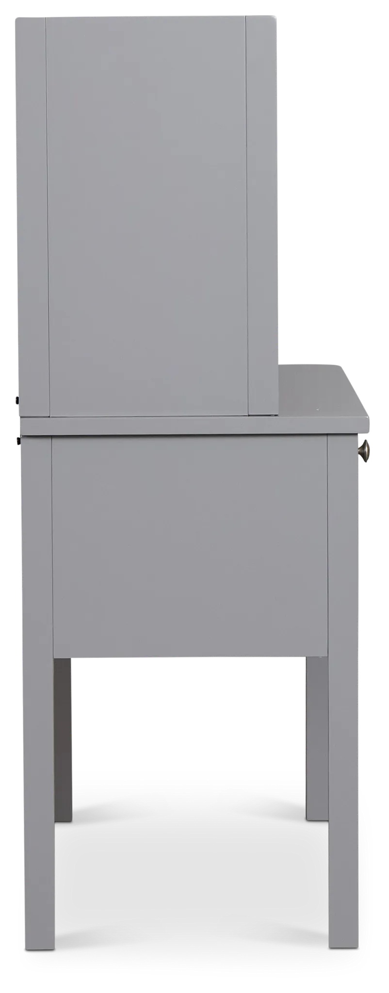 Charleston Gray 3-drawer Desk & Hutch
