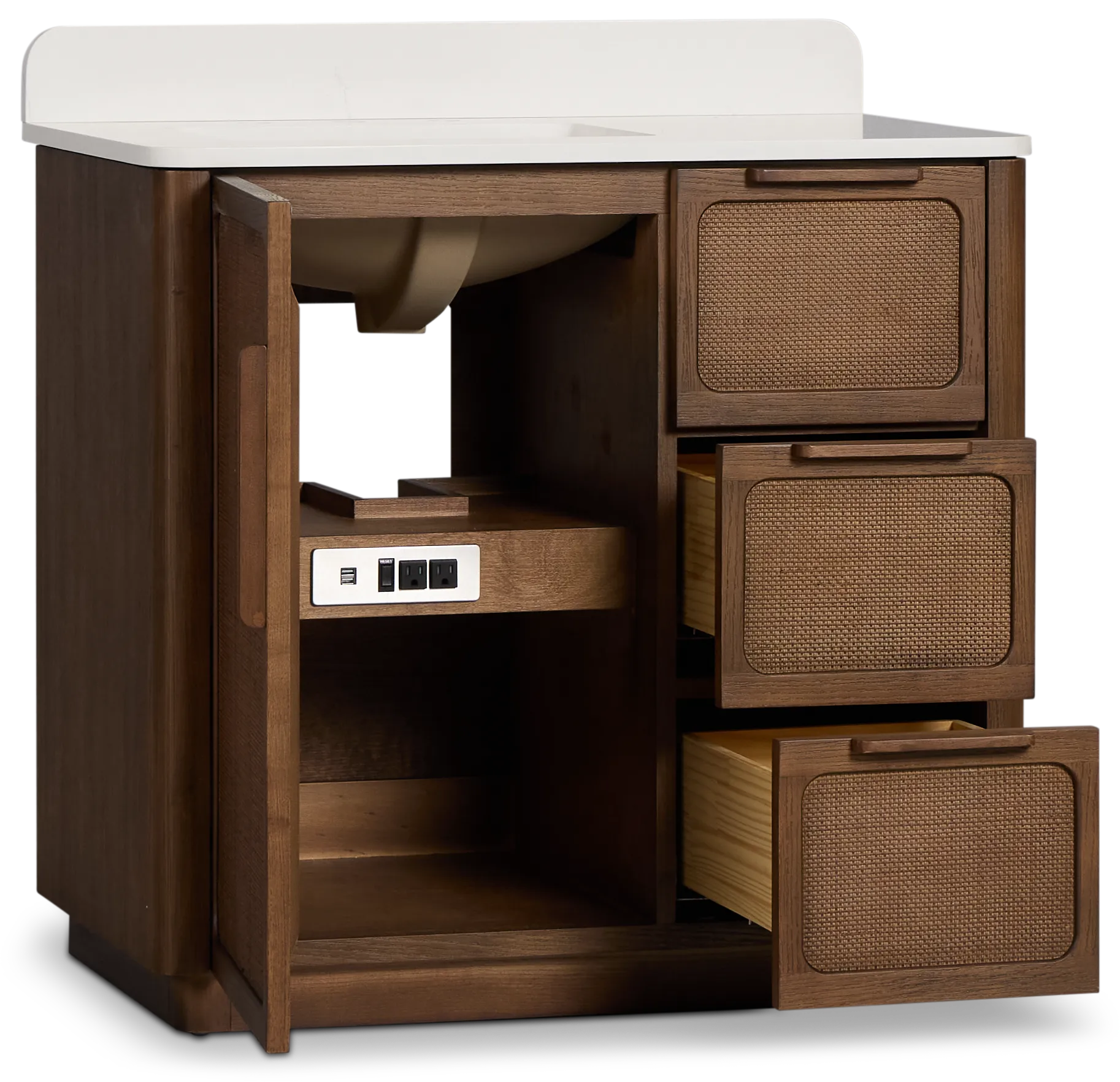 Pacific Mid Tone 36" Single Bathroom Vanity