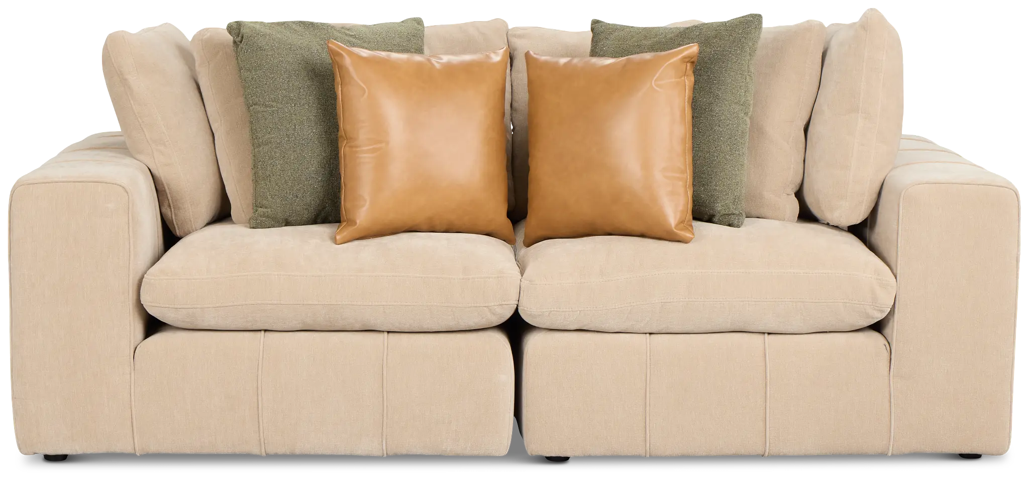 Cruz Light Beige Fabric 2-piece Modular Sofa Cruz Light Beige Fabric 2-piece Modular Sofa