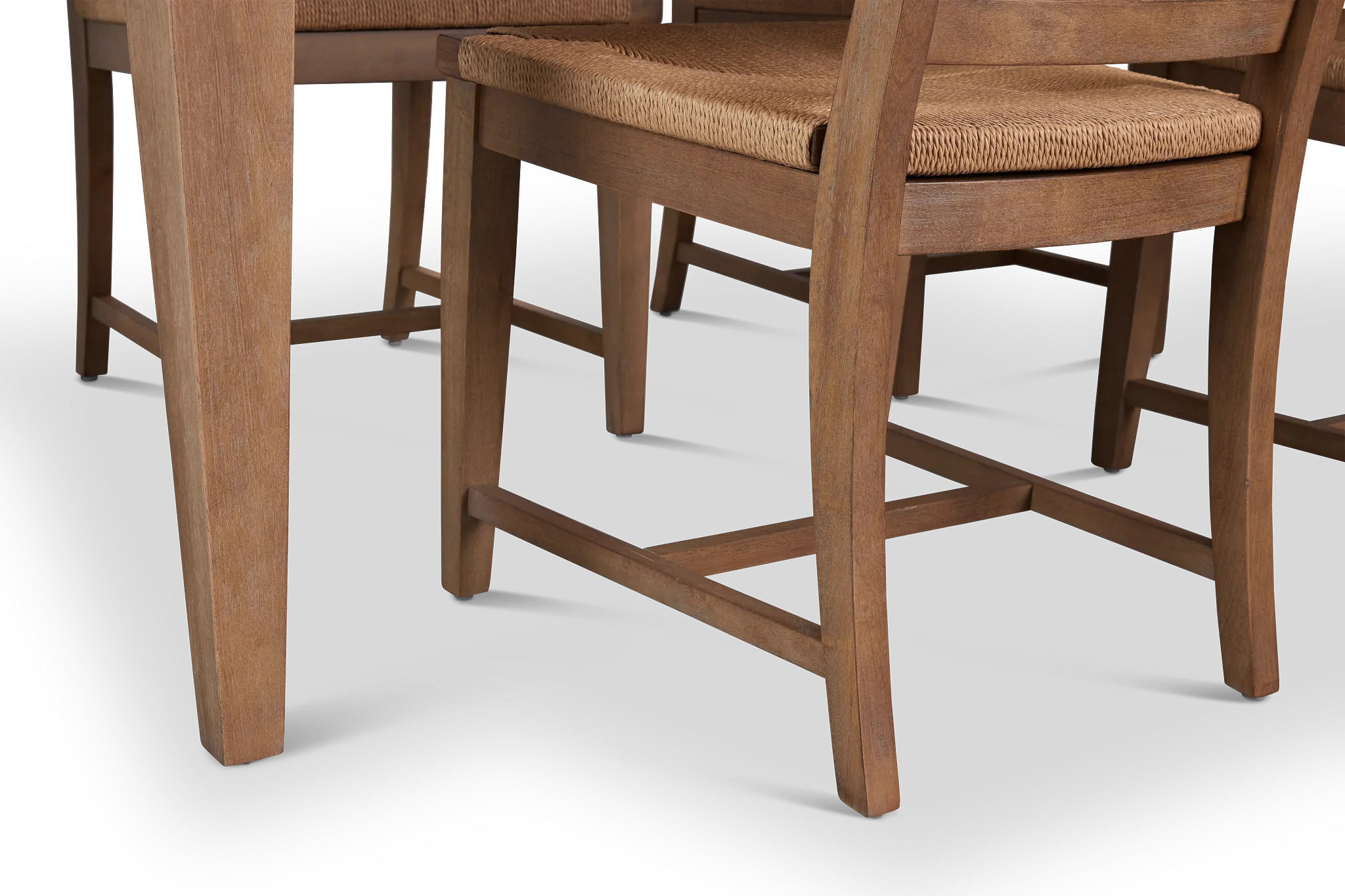 Provo Mid Tone Rect Table & 4 Woven Chairs