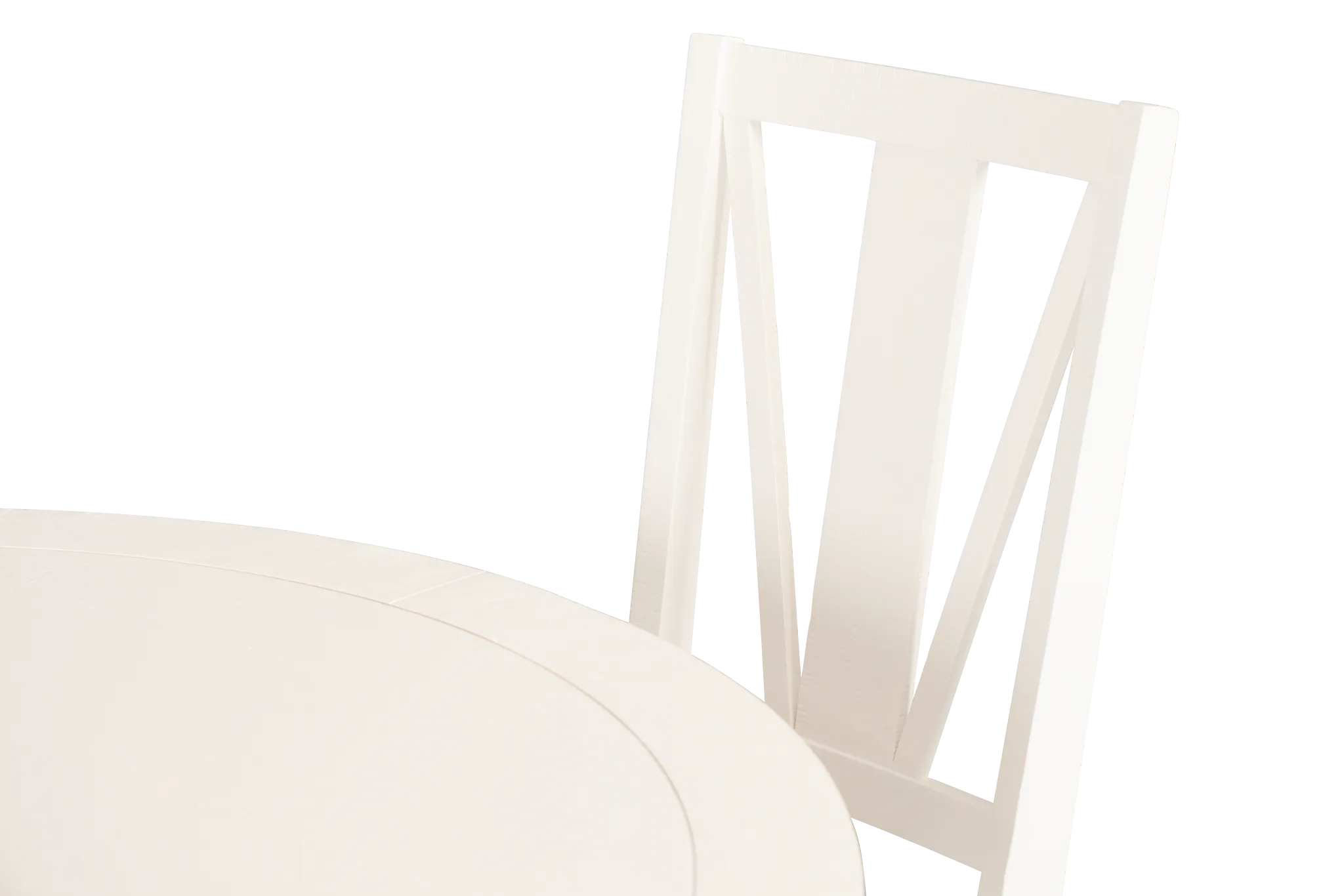 Heron Cove White Round Table & 4 Wood Chairs