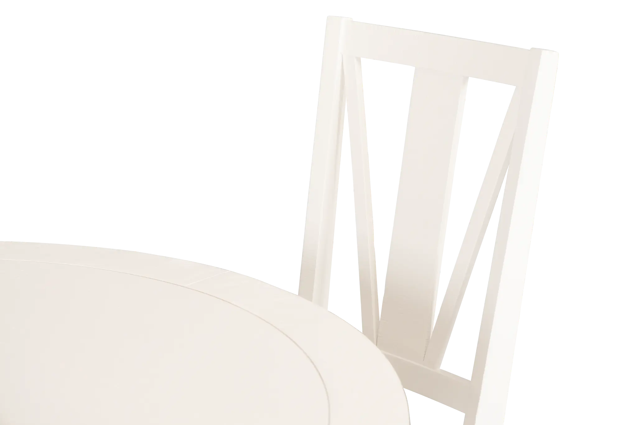 Heron Cove White Round Table & 4 Wood Chairs Heron Cove White Round Table & 4 Wood Chairs